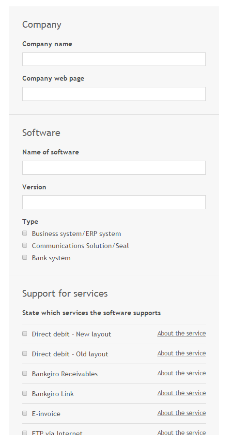 Registration Software from third parties